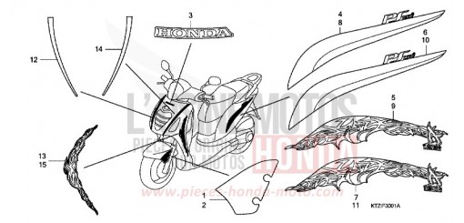 MARK/STRIPE (PES125R/PES150R) PES125RA de 2010